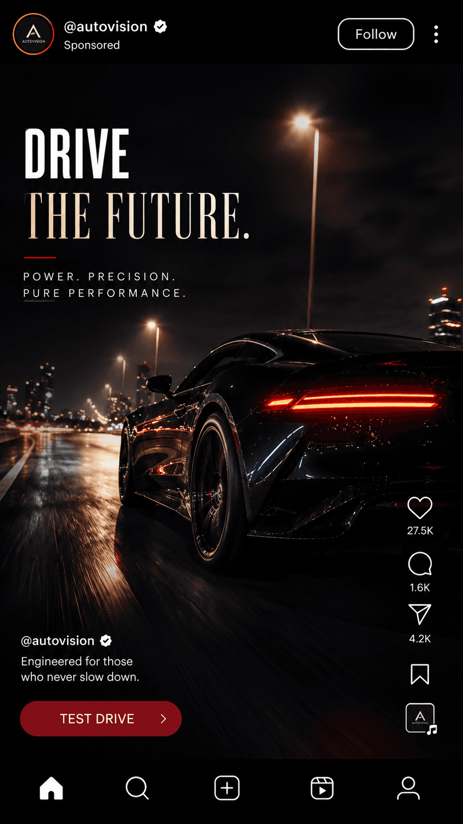 Automotive reel ad