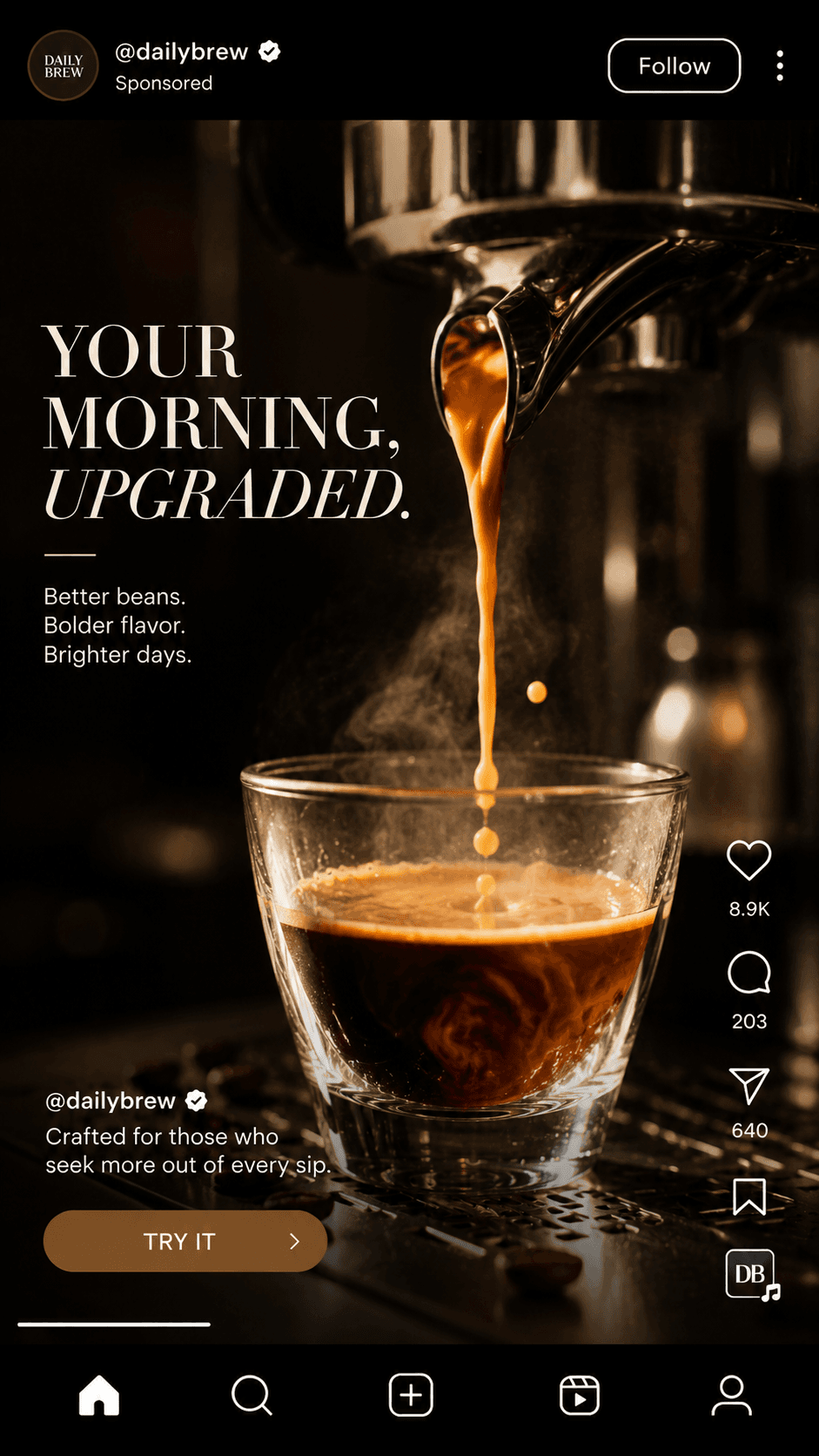 Coffee reel ad