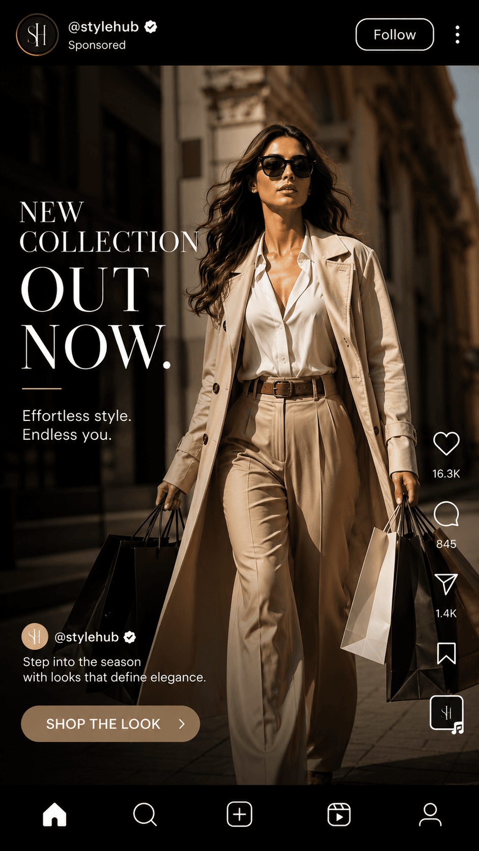 Fashion reel ad